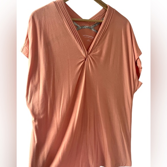 Soft Surroundings Womens Large Go Lively Twist Top in Canyon Sunset - Picture 3 of 11